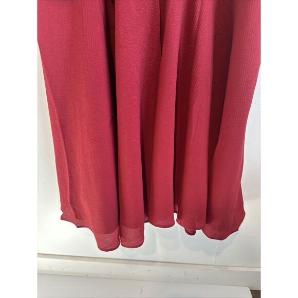 BB Dakota Women's Crazy in Love Bubble Crepe Ruffle Dress w/Lace Red size 8 - Picture 10 of 15